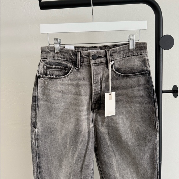 Good American Good Boy Grey High Rise Jeans NWT - Picture 3 of 8